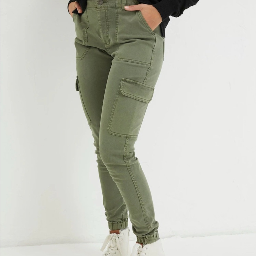 Olive Green Cargo Pants for Women